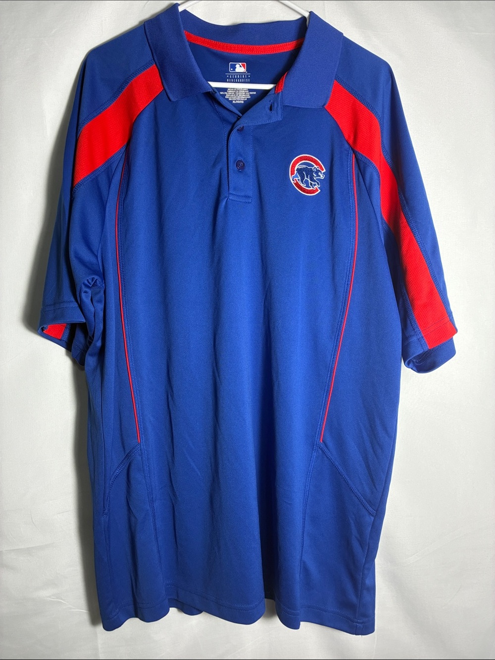 Chicago Cubs Genuine Merchandise TX3 Blue Polo Shirt with Red Accents Size XL